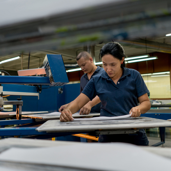 People at work in a manufacturing factory - Boyd Insurance